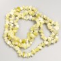 Jadeite chip beads on a long thread, diameter 7-10×3-5 mm, length 80 cm+