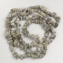Labradorite stone chip beads on a long thread, diameter 7-10x5 mm+-, length 80 cm+