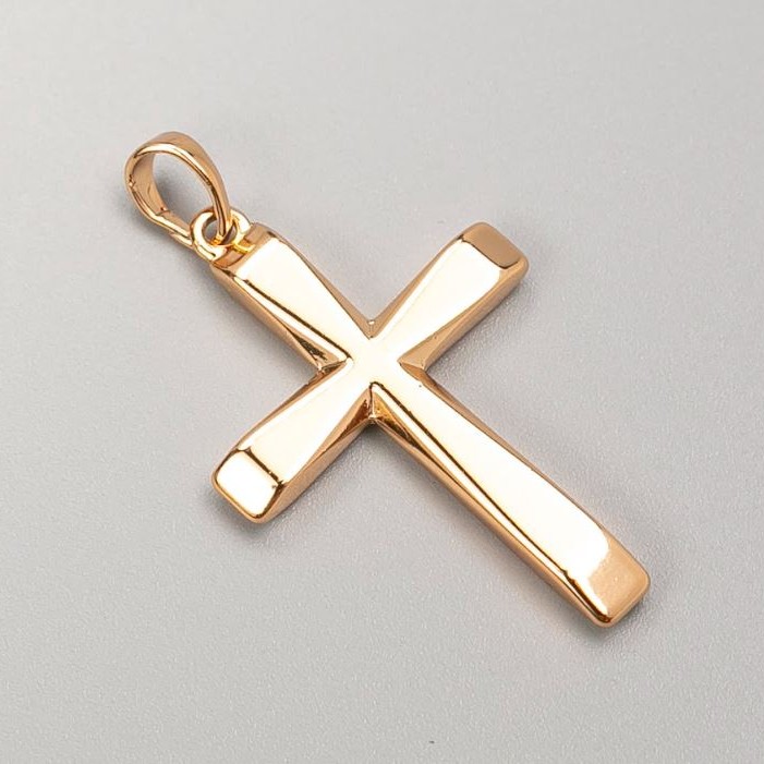 Pendant Xuping Cross Gold Plating 18K, diameter 34×22mm+