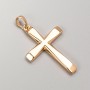 Pendant Xuping Cross Gold Plating 18K, diameter 34×22mm+