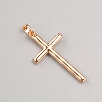 Xuping Cross Pendant, 18K Gold Plated, 30×16 mm+