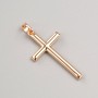 Xuping Cross Pendant, 18K Gold Plated, 30×16 mm+