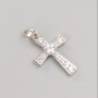 Cross Pendant Xuping Rhodium with White Stones 22x14 mm+