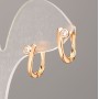 Discount! Xuping Earrings 18K Gold Plating with White Stone, diameter 14×2.5 mm+