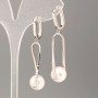 Xuping Mallorca Pearls Earrings, 12 mm Diameter, 4.5 cm Length, Rhodium-coated