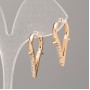 Xuping Earrings 18K Gold Plating with White Crystals, diameter 24x2mm+