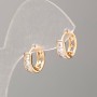 Sale! Xuping 18K Gold-Plated Earrings with White Stone, 11.5×3.5 mm diameter+