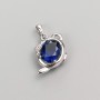 Pendant Xuping with Blue Stone 20x14mm Rhodium