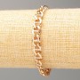 Xuping Bracelet 18K Gold Plating, Length 17 cm, Thickness 7 mm ±, with White Crystals