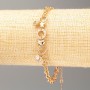Xuping Bracelet Gold Plating 18K, length 19-23 cm, thickness 5 mm +/- with crystals