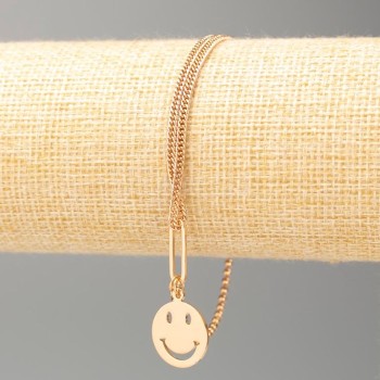 Bracelet Xuping Gold Plating 18K "Smile" L 18-21 cm, thickness 2 mm +