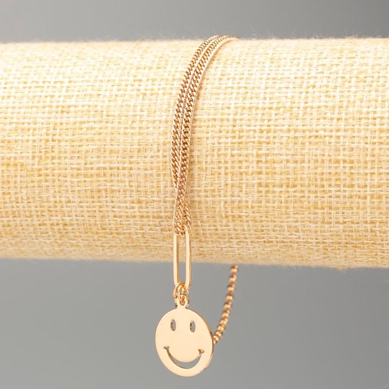 Bracelet Xuping Gold Plating 18K "Smile" L 18-21 cm, thickness 2 mm +