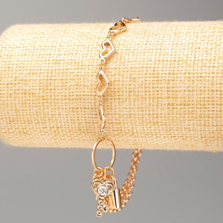 Bracelet Xuping 18K Gold Plating, L 19–22 cm, thickness 6 mm + -, thickness 4 mm +