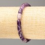 Elastic bracelet with natural amethyst beads, 9×6 mm diameter, 18 cm length
