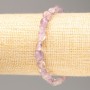 Faceted Amethyst Natural Stone Bracelet, diameter 12×5–8×4 mm, length 18 cm ± on elastic