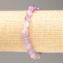 Faceted natural amethyst bracelet, bead size 12.5×9–8×6 mm, length 18 cm on elastic