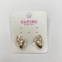 Sale! Xuping Earrings 18K Gold Plating with White Crystals, 16x9 mm diameter+