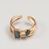 Discount! Xuping Ring metal color "gold" black stone, sizes 16, 18