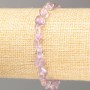 Bracelet with natural amethyst - tumbled stones, diameter 8x5 mm, length 18 cm