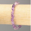 Natural Amethyst Stone Bracelet, Tumbled, 11x8 mm Beads, 18 cm Length