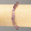 Natural Amethyst Stone Bracelet, Tumbled, Bead Diameter 8x5 mm, Length 18 cm