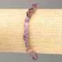 Natural Amethyst Stone Bracelet, Tumbled, Bead Diameter 8x5 mm, Length 18 cm