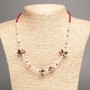 Necklace made of natural river pearls, Czech crystal, and polymer clay, length 49 cm