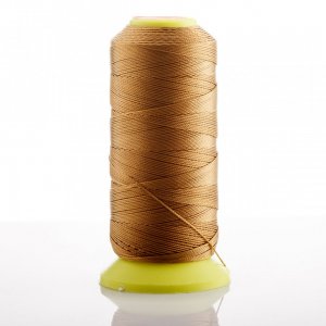 Beige nylon bobbin thread, 0.3 mm diameter, 500 m for crafts