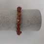 Red Jasper Bracelet made from natural stone, tumbled, on elastic, bead diameter 10×8 mm, length 18 cm