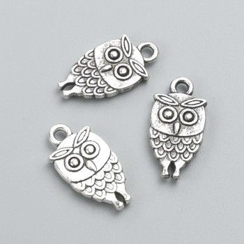 Owl pendant hardware 18x9 mm, packaging 15 pcs ±