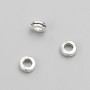 Bead-insert findings, diameter 6×3 mm, pack 20 g, 68 pcs +/- metal color "silver"