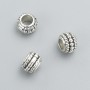 Bead insert findings, diameter 8x6 mm, pack 20 g, 26 pcs ±, metal color "silver"