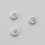 Bead-insert 'Flower', diameter 6×3 mm, packaging 20 g, 66 pcs ±, metal color 'silver'