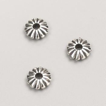 Bead-insert findings, diameter 8×3 mm, packaging 20 g, 37 pcs +/-, metal color silver