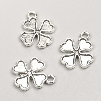 Shamrock pendant finding, diameter 18×15 mm, packaging 17 pcs +/- 20 g