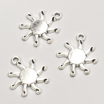 Sun Pendant Findings, diameter 19x16, packaging 21 pcs ± 20 g
