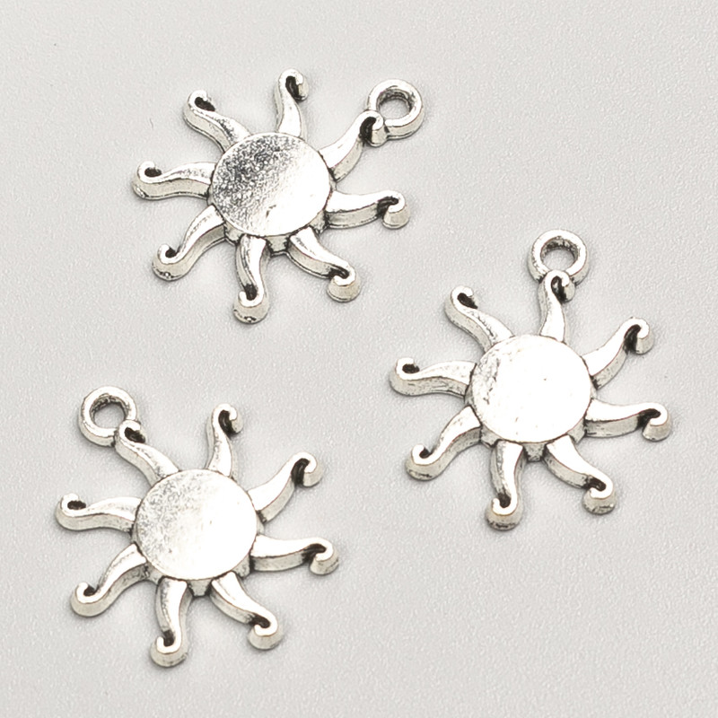 Sun Pendant Findings, diameter 19x16, packaging 21 pcs ± 20 g