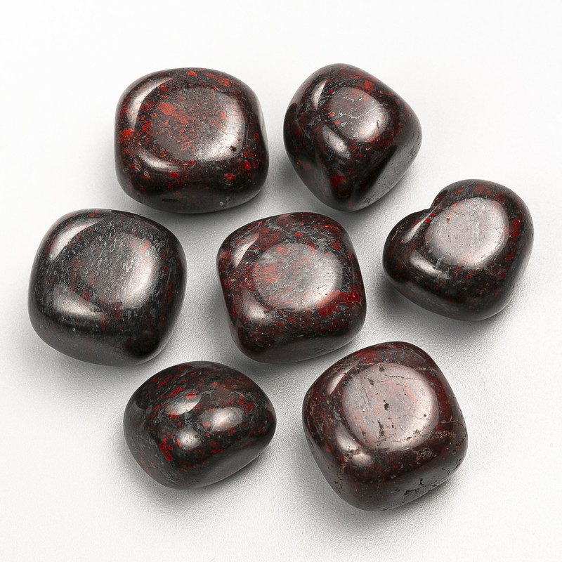 Souvenir natural stone Red Jasper, tumbled 22×19 mm (+-), 100 g packaging