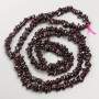 Garnet Beads, Natural Stone Chip, 5×3 mm Diameter, approx. 80 cm Length on Thread