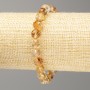 Citrine bracelet, natural stone, faceted bead, 8 mm diameter, 18 cm long on elastic