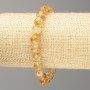 Citrine bracelet, natural stone, faceted beads, 8 mm diameter, 18 cm length on elastic