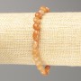 Carnelian natural stone bracelet, faceted, on elastic cord, diameter 10×6 mm, length 18 cm