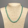 Necklace green 'Aquamarine' nephrite