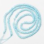 Small spinel beads (synthetic) blue faceted beads, 2 mm diameter, on thread, length 37 cm