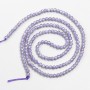Small synthetic spinel beads, purple amethyst color, faceted round beads, 2 mm in diameter, on a thread, length 37 cm