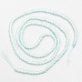 Small spinel beads (synthetic) light azure faceted round beads, 2 mm in diameter ± on thread, length 37 cm