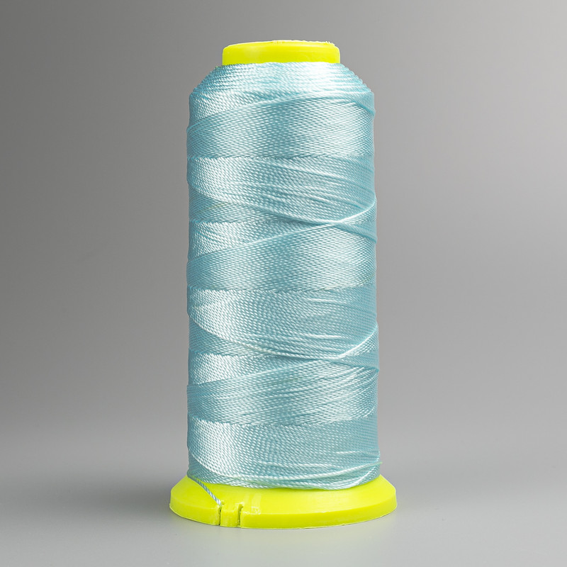 Turquoise bobbin thread, 0.9 mm diameter, nylon for crafts, 300 m