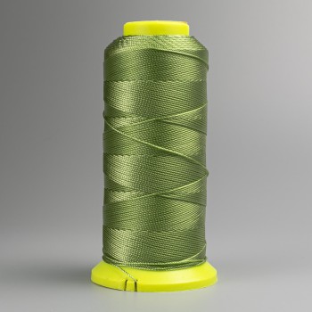 Olive nylon thread spool, 0.9 mm diameter, for crafts, 300 m