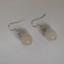 Earrings Mountain Crystal (Acrylic Imitation), 12 mm diameter, 33 mm length