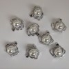 Crown Pendant Fittings 'Silver' with Bead, Diameter 18mm, Length 17m, Diameter 1.5mm, Pack of 7 pcs. (+ -)